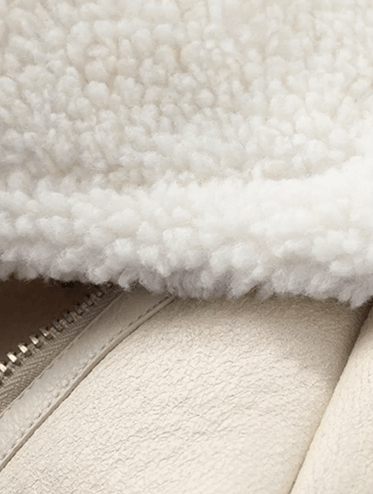 Thick Faux Leather Fur Sheepskin Jacket - Janice - Image 2