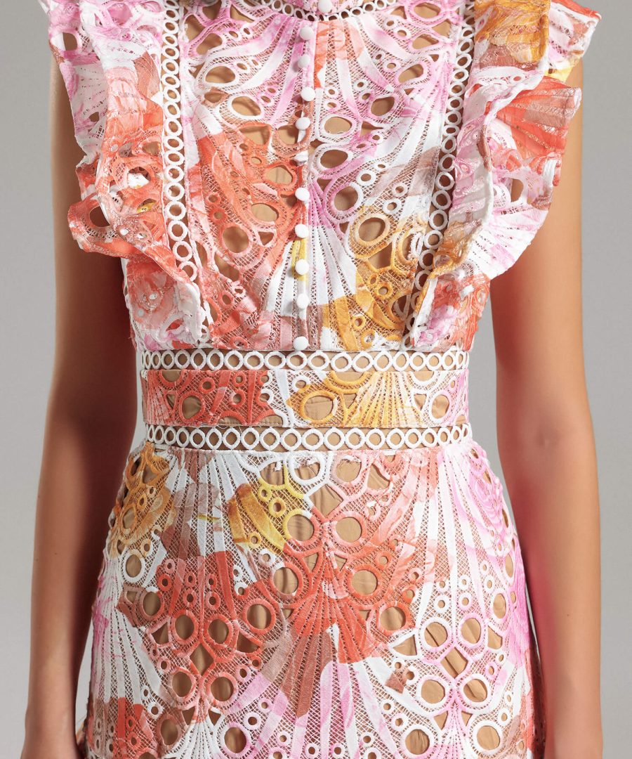 Lace Collar Dress - Fribey