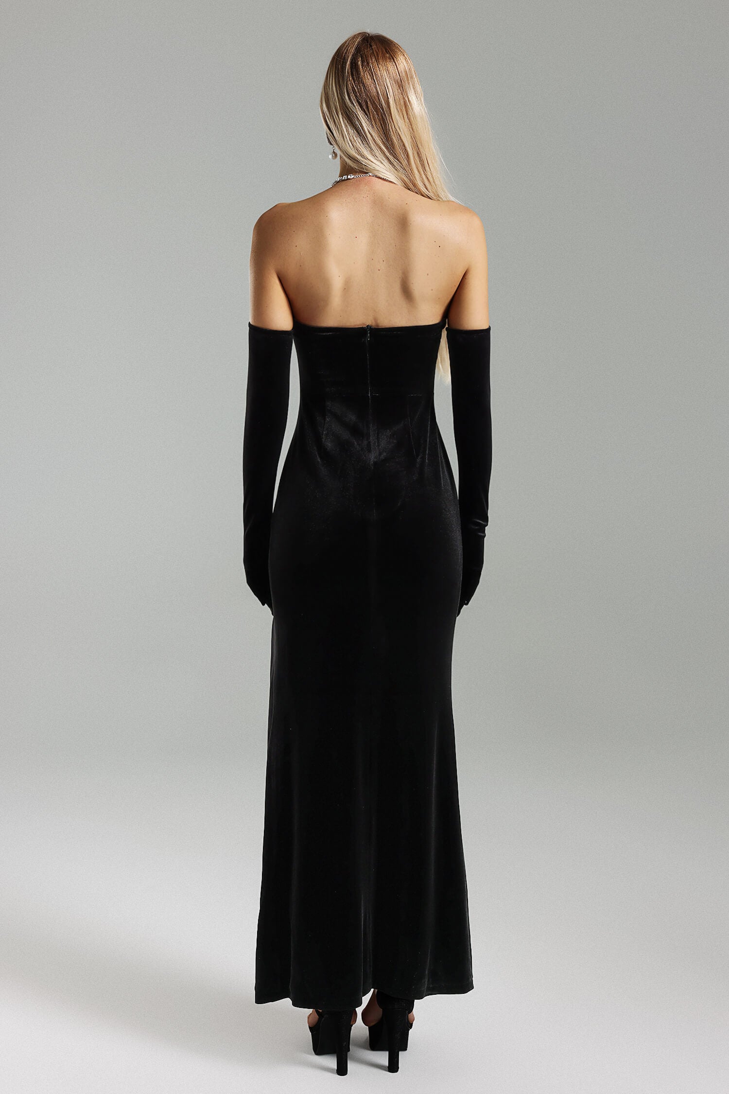 Strapless Velvet Dress - Rosana - Image 4