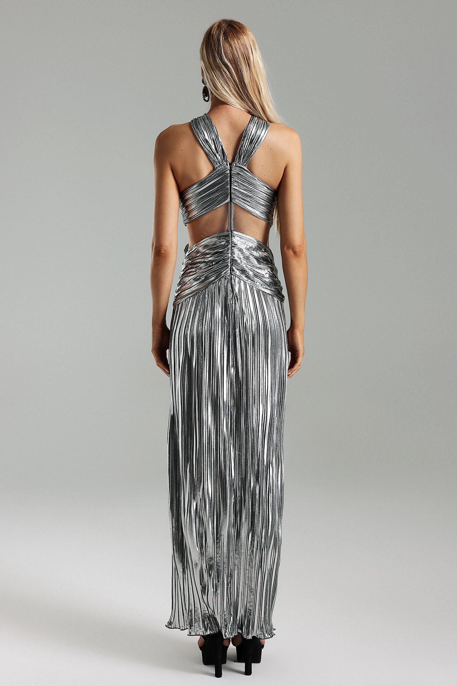 Hollow Out Metallic Dress - Edwina - Image 2
