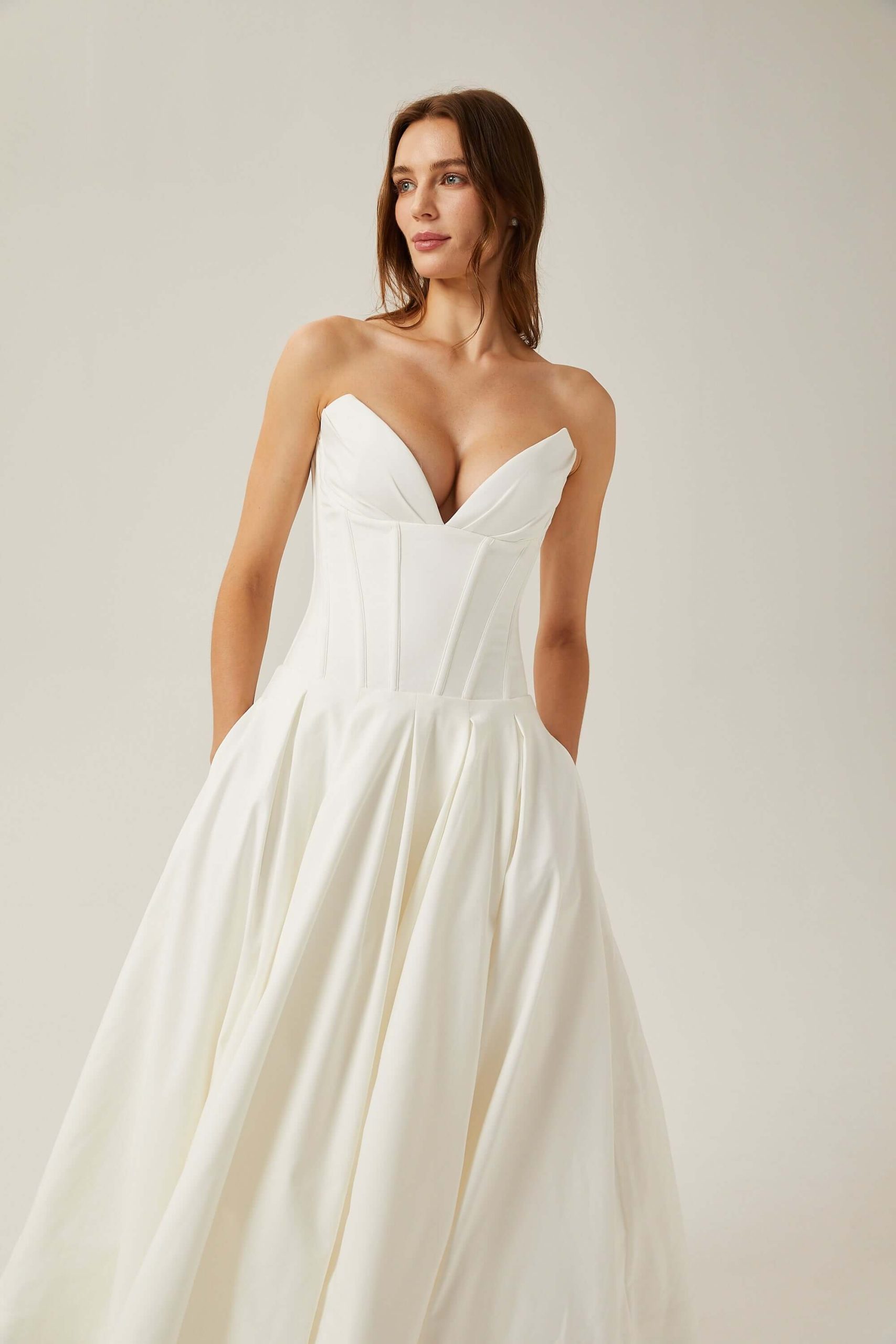 Strapless Corset A Line Dress - Elalia - Image 15