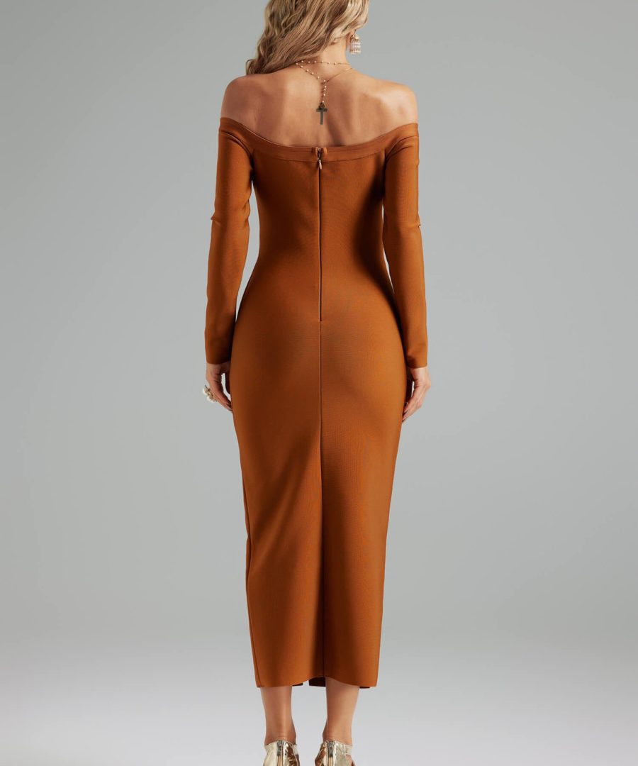 Off Shoulder Cutout Flower Dress - Tessy