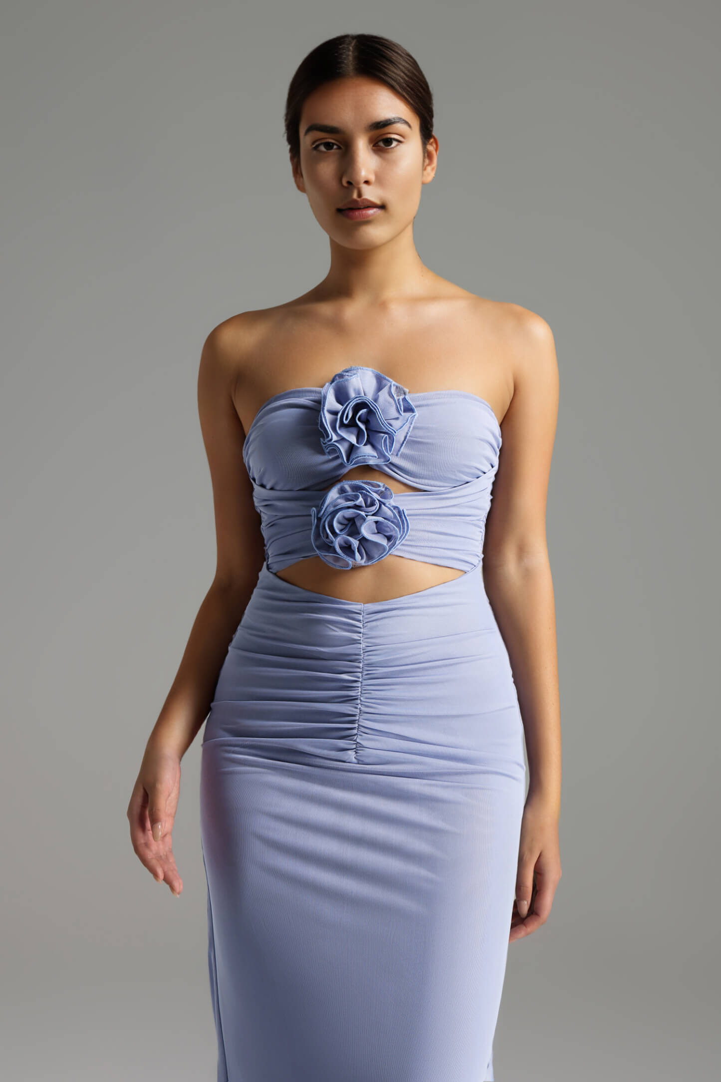 Strapless Hollow Out Long Dress - Durian - Image 9
