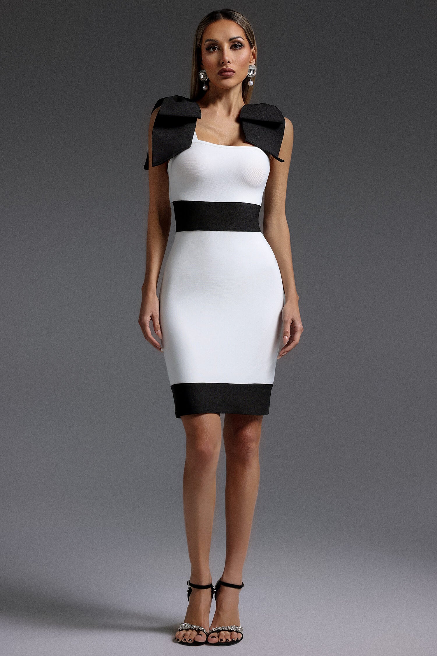 Mini Bow Tie Bandage Dress - Sabrina - Image 3