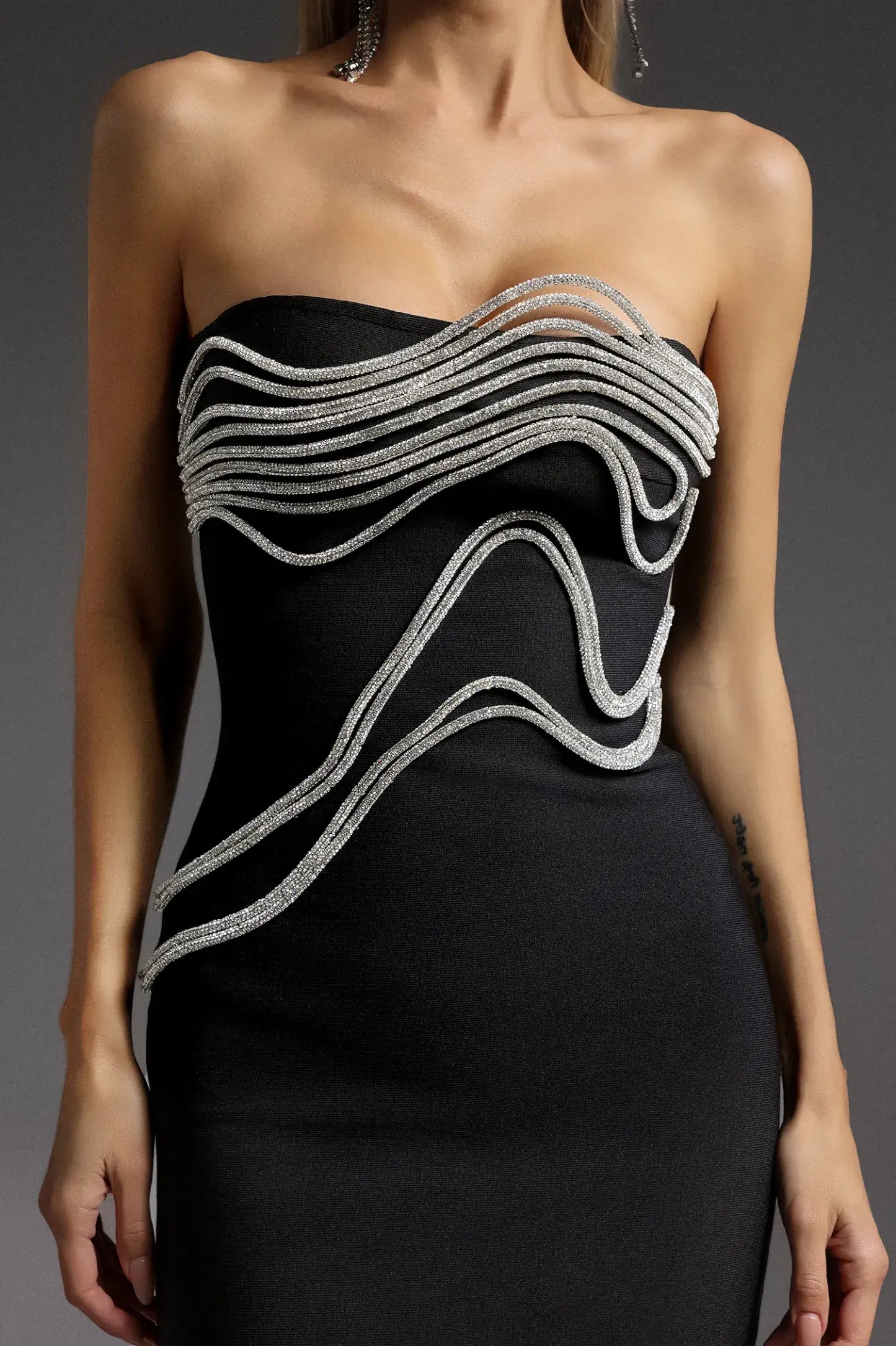 Strapless Diamond Lines Dress - Duda - Image 4