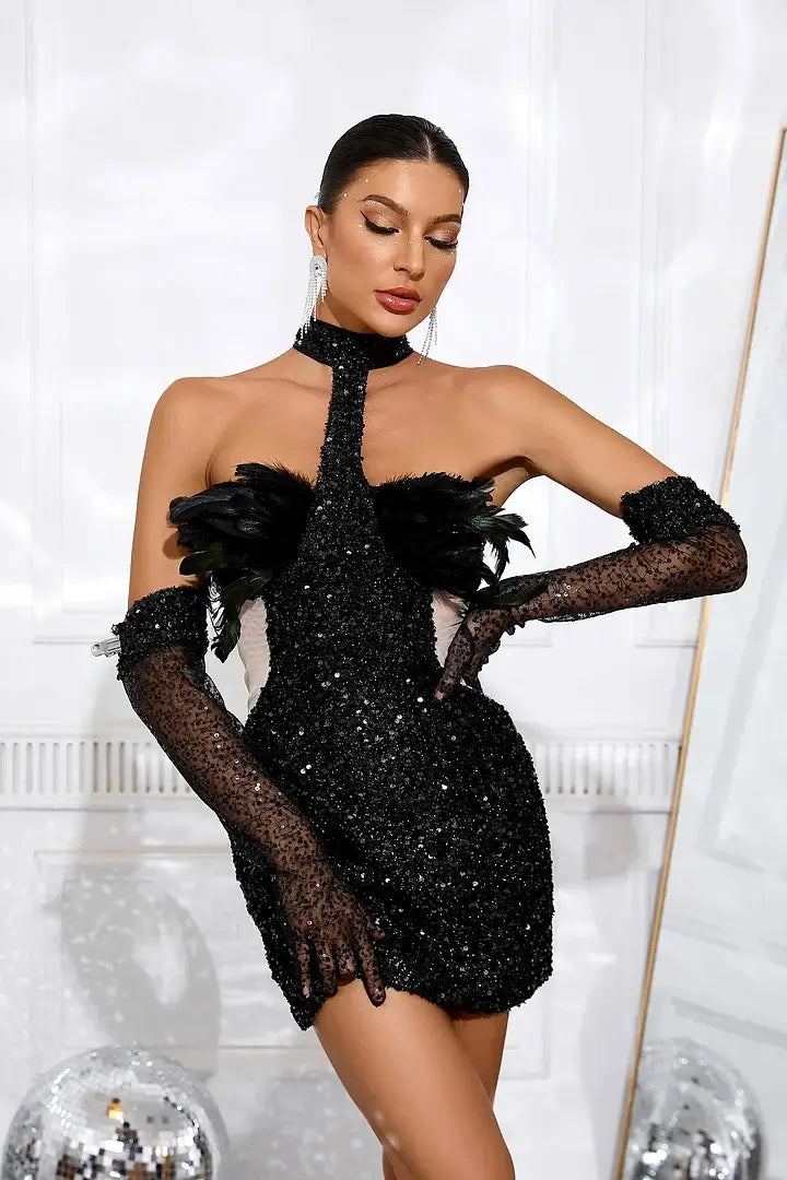 Luxury Turtleneck Bodycon Dress - Samya - Image 5