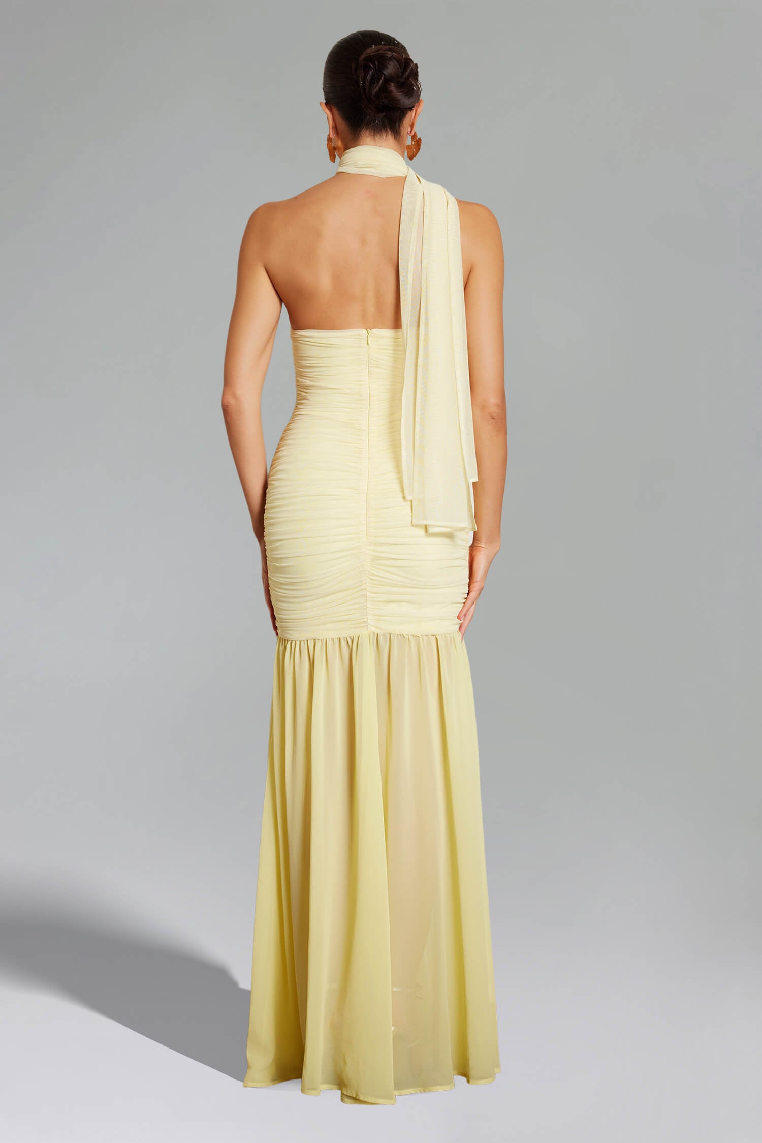 Maxi Halter Ruched Dress - Siona - Image 2