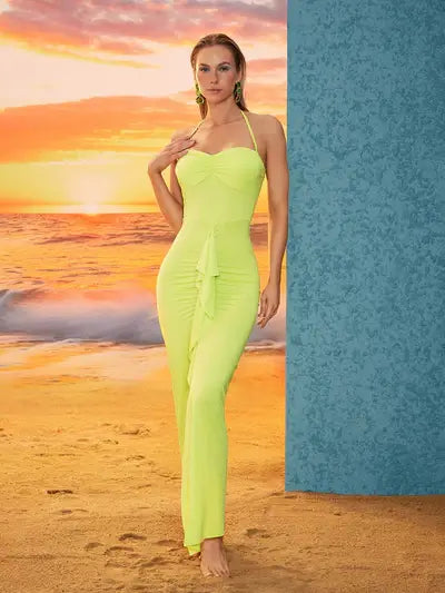 Ruffles Tassel Open Split Dress - Sully - Image 8