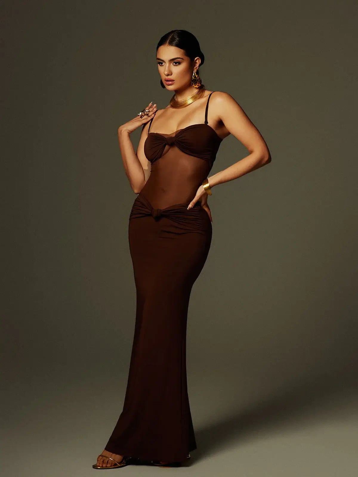 Spaghetti Bow Twisted Dress - Tryssia - Image 7