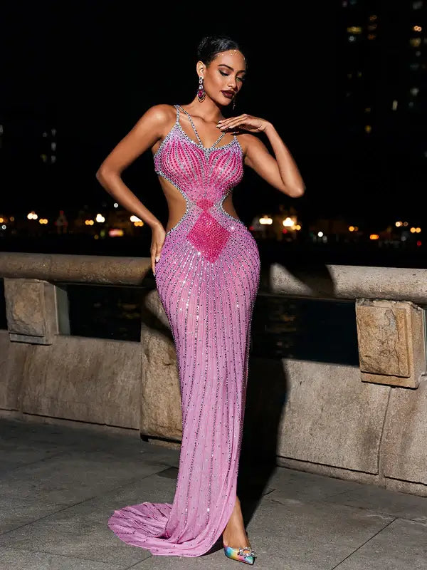 Rhinestone Sexy Dress - Bexlei - Image 2
