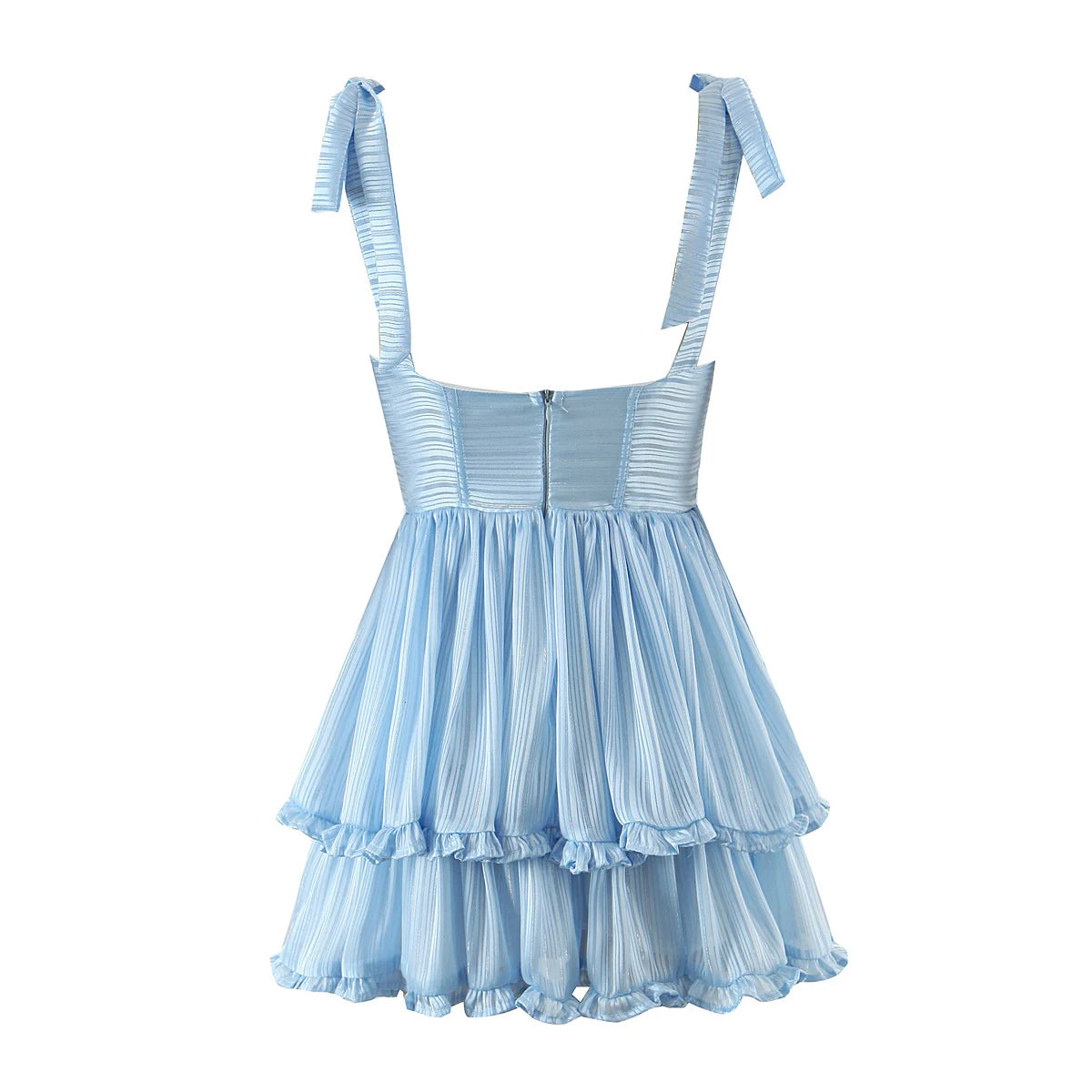 Chiffon Ruffle Mini Dress - Felice - Image 9