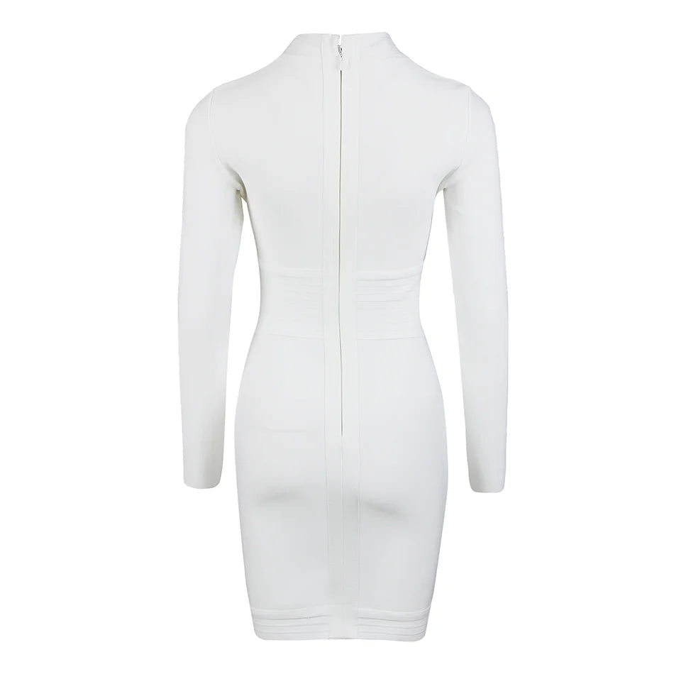 Bandage Long Sleeve Dress - Rivia - Image 7