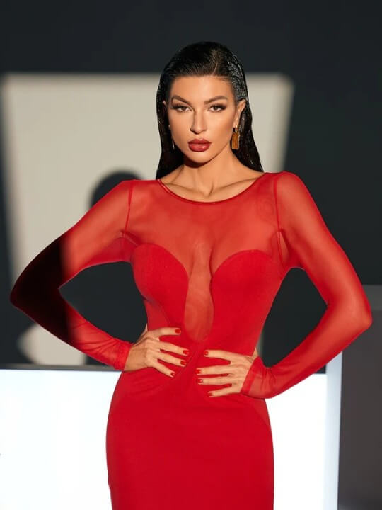 Elegant Strapless Sexy Dress - Lilla - Image 6