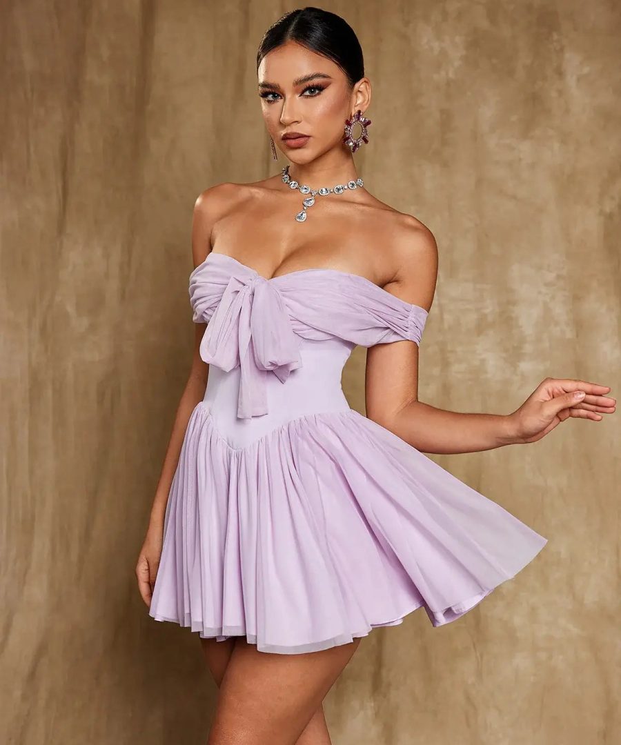 Off-shoulder Mini Dress - Danny