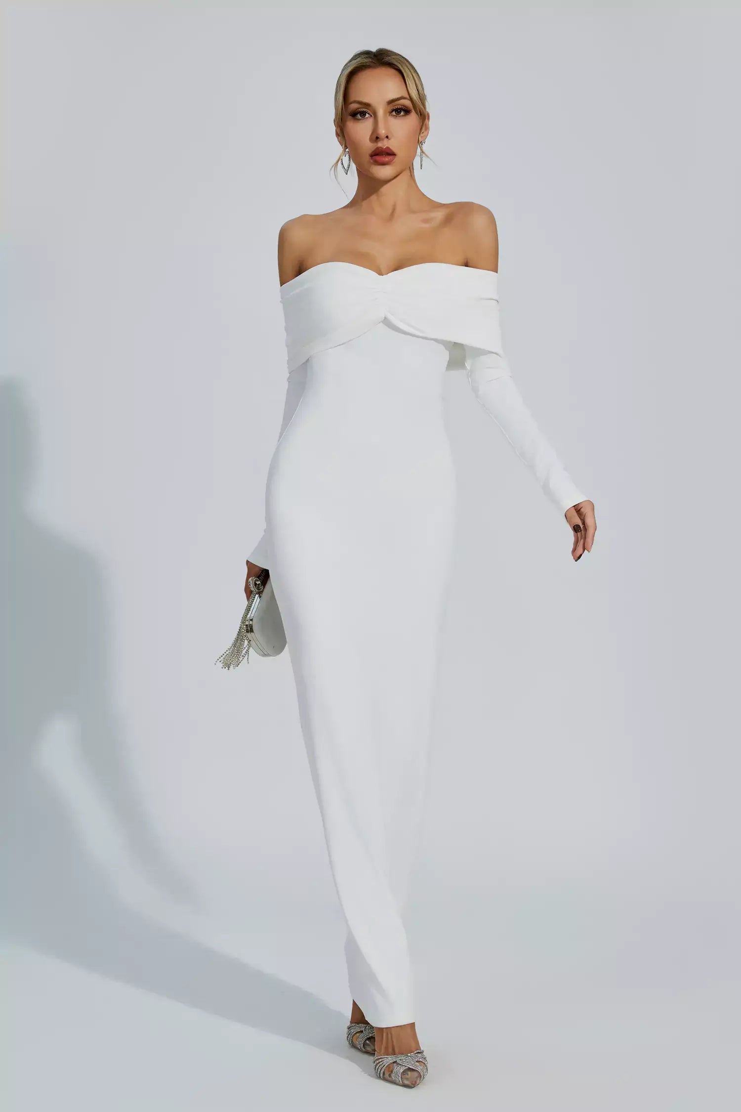 Off The Shoulder Sleeves Dress - Tania - Image 3