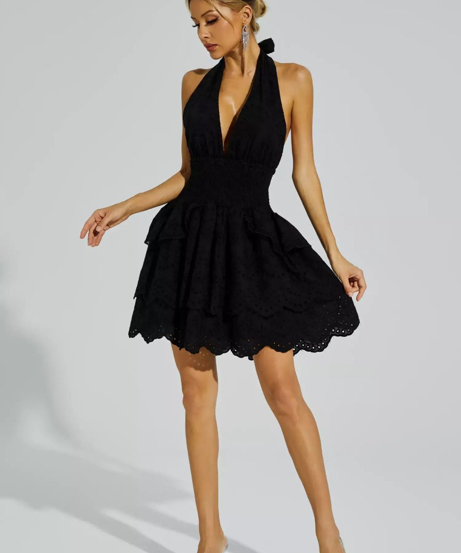 Backless A Line Lace Up Dress - Bella