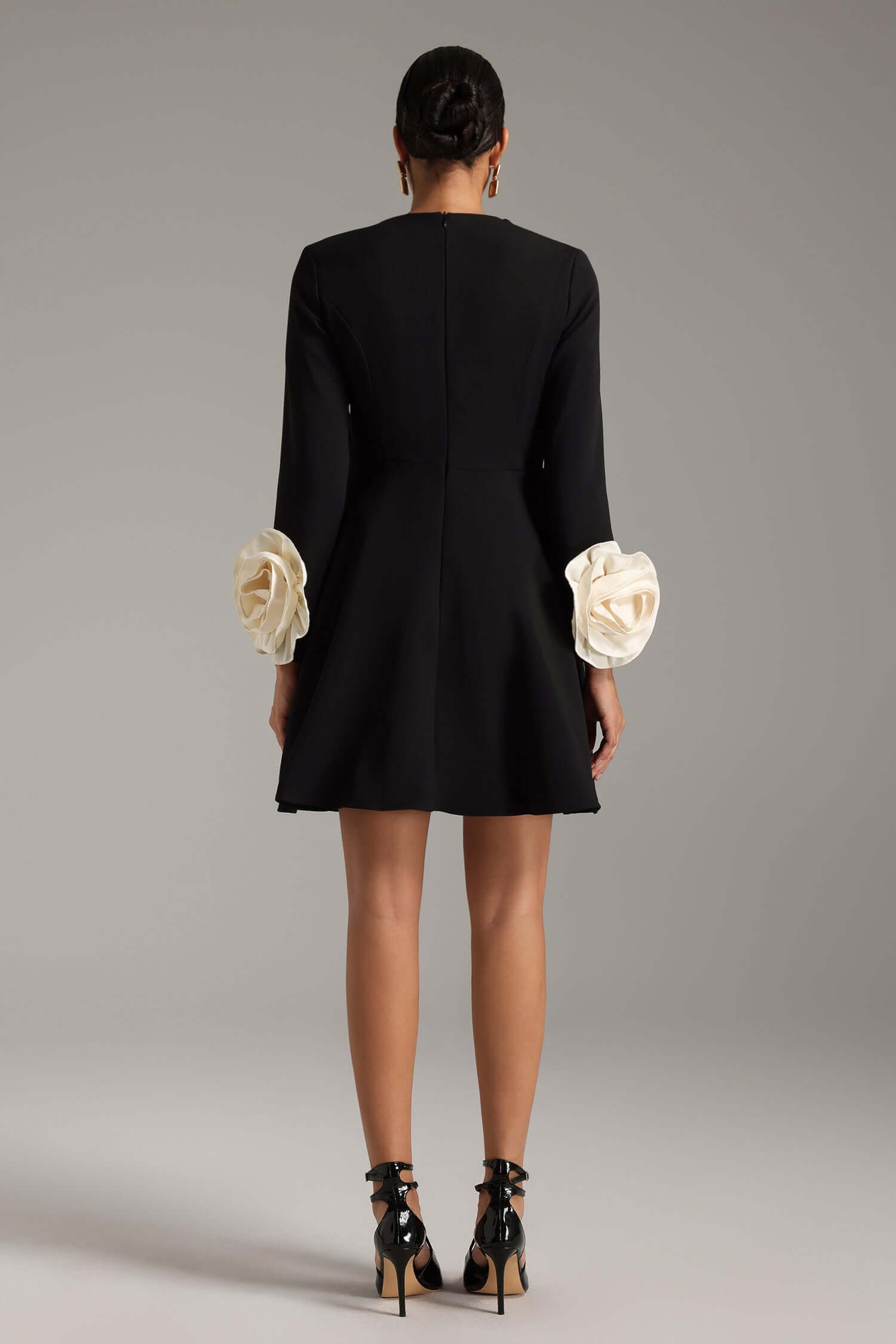 Long Sleeve Appliques Dress - Melinda - Image 5