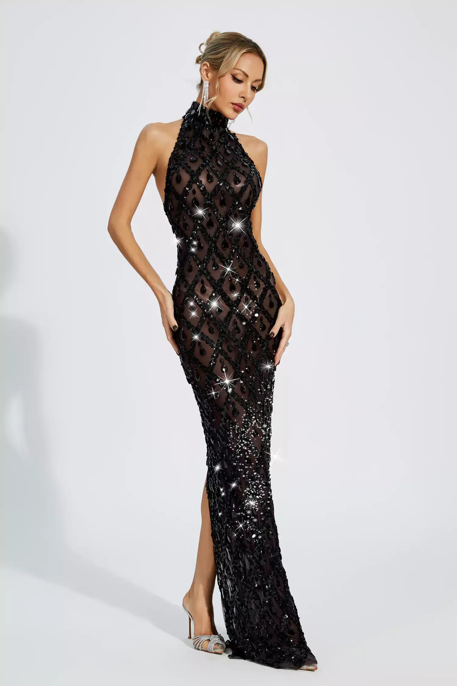 Sparkly Rhinestones Dress - Liona - Image 2
