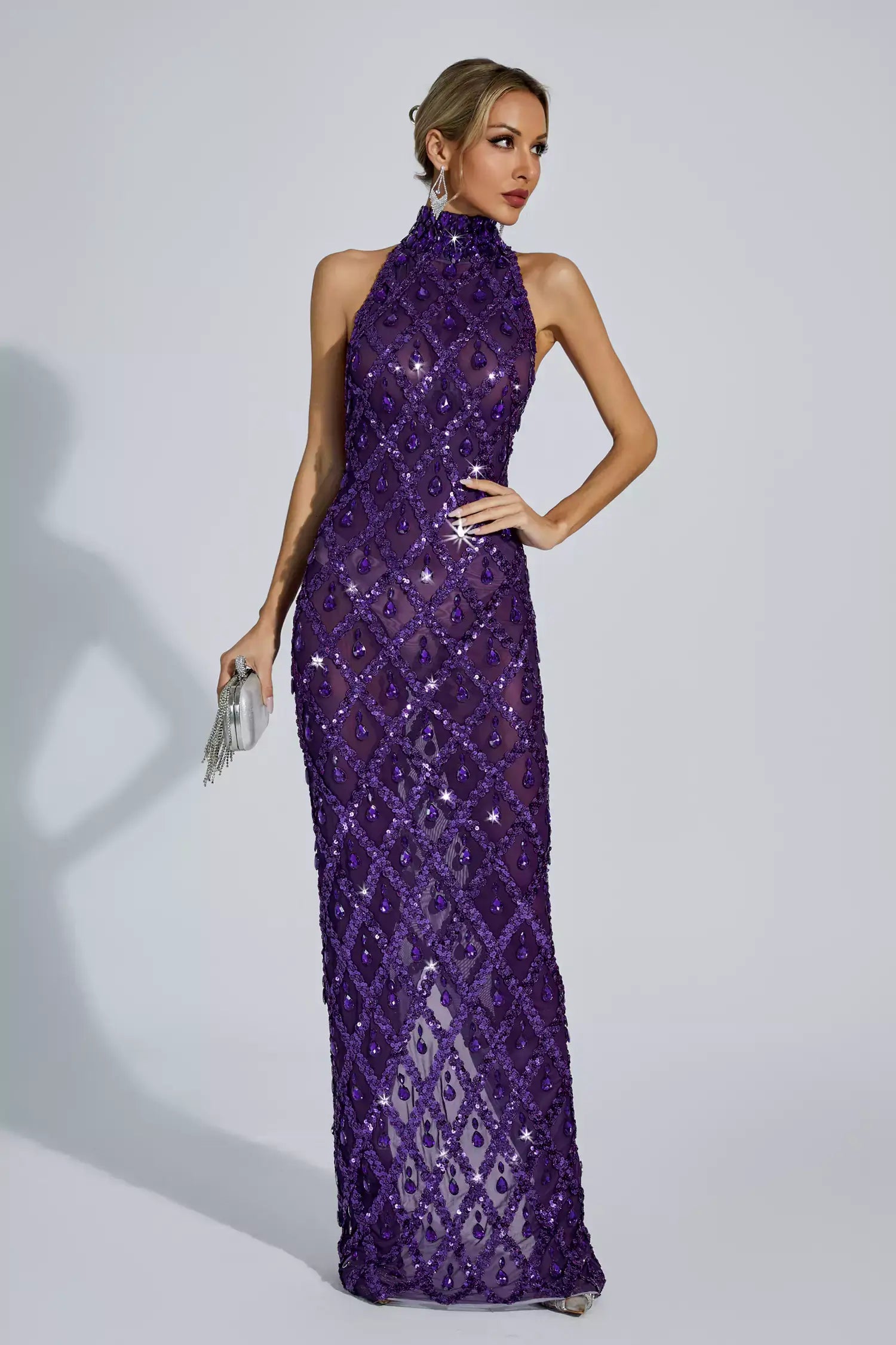 Sparkly Rhinestones Dress - Liona - Image 17