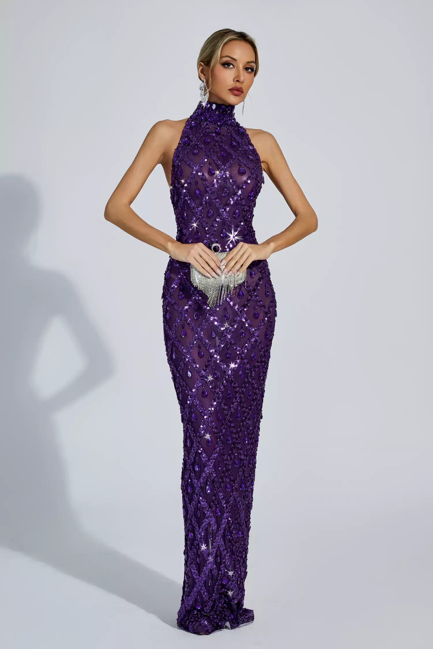 Sparkly Rhinestones Dress - Liona - Image 15