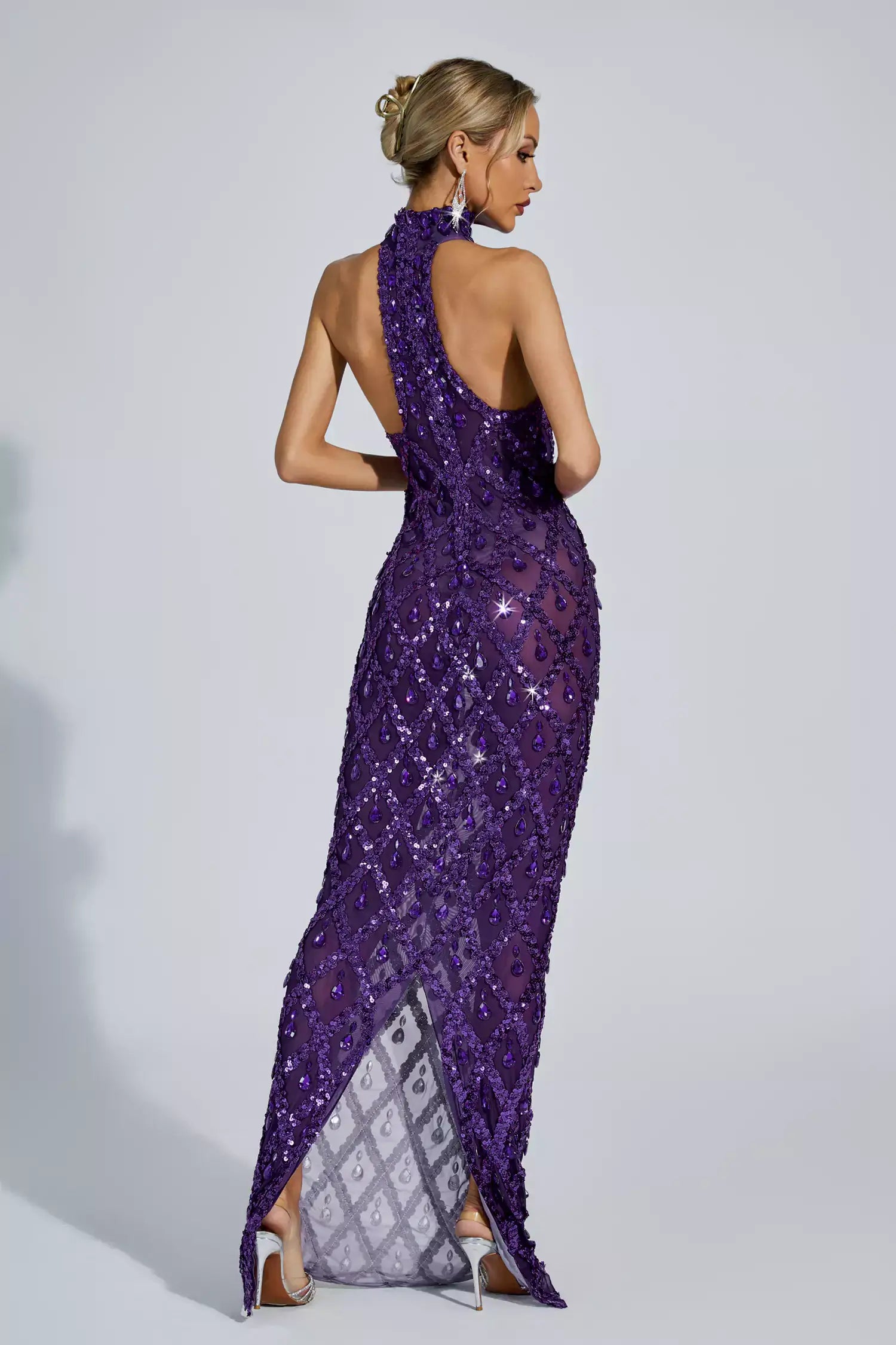 Sparkly Rhinestones Dress - Liona - Image 4