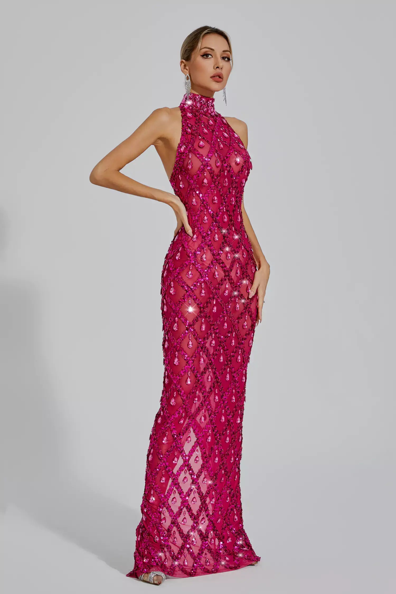 Sparkly Rhinestones Dress - Liona - Image 7