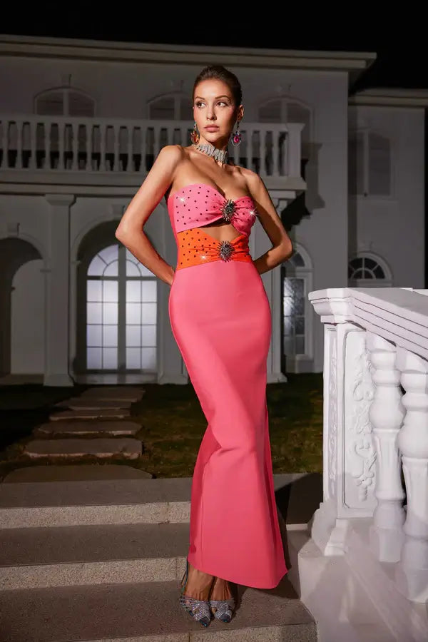 Strapless Hollow Diamond Dress - Arielle - Image 9