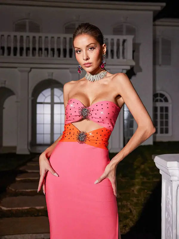 Strapless Hollow Diamond Dress - Arielle - Image 8