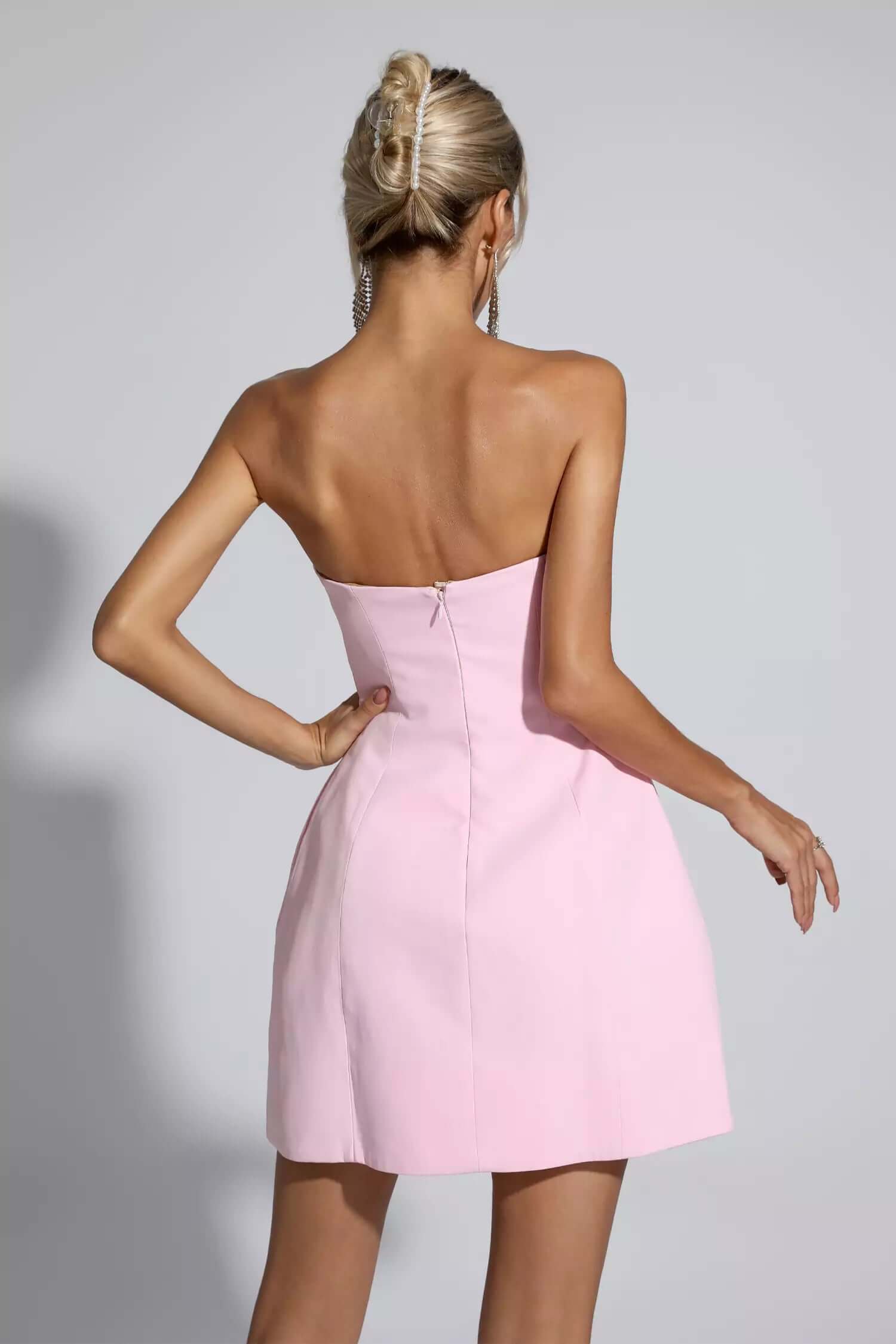 Sexy Strapless Cut Out Bow Dress - Lavinia - Image 9