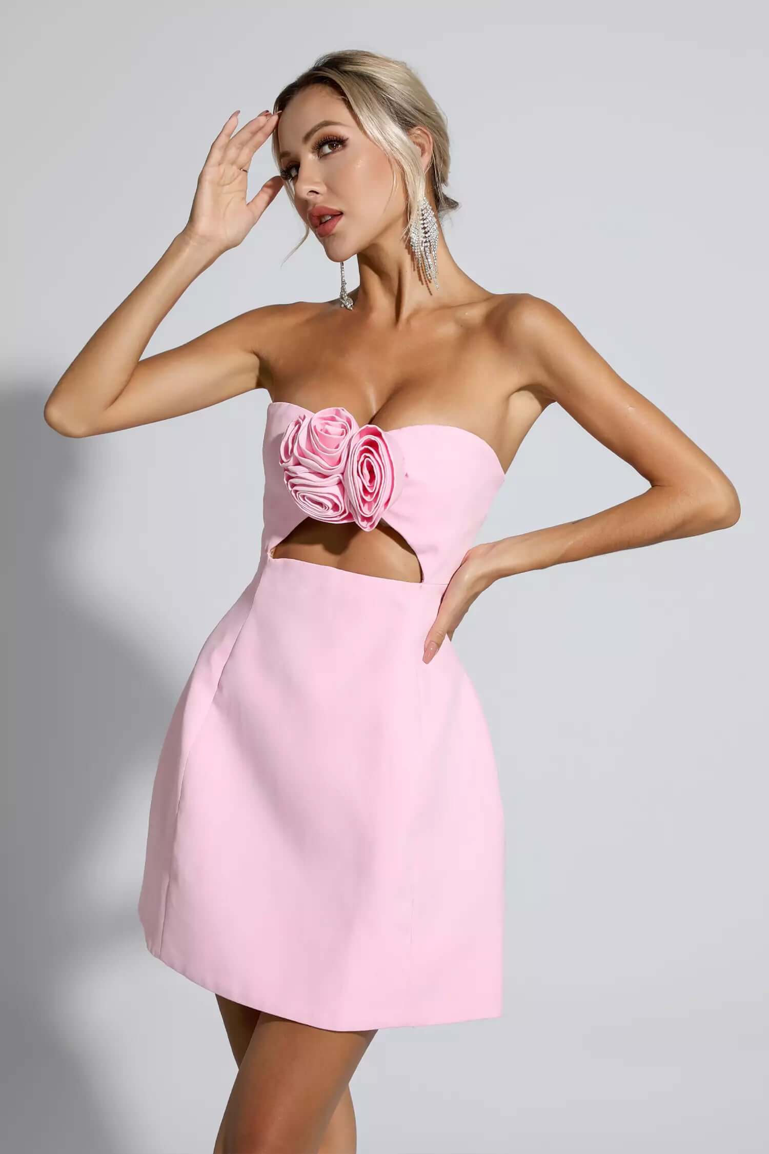 Sexy Strapless Cut Out Bow Dress - Lavinia - Image 10