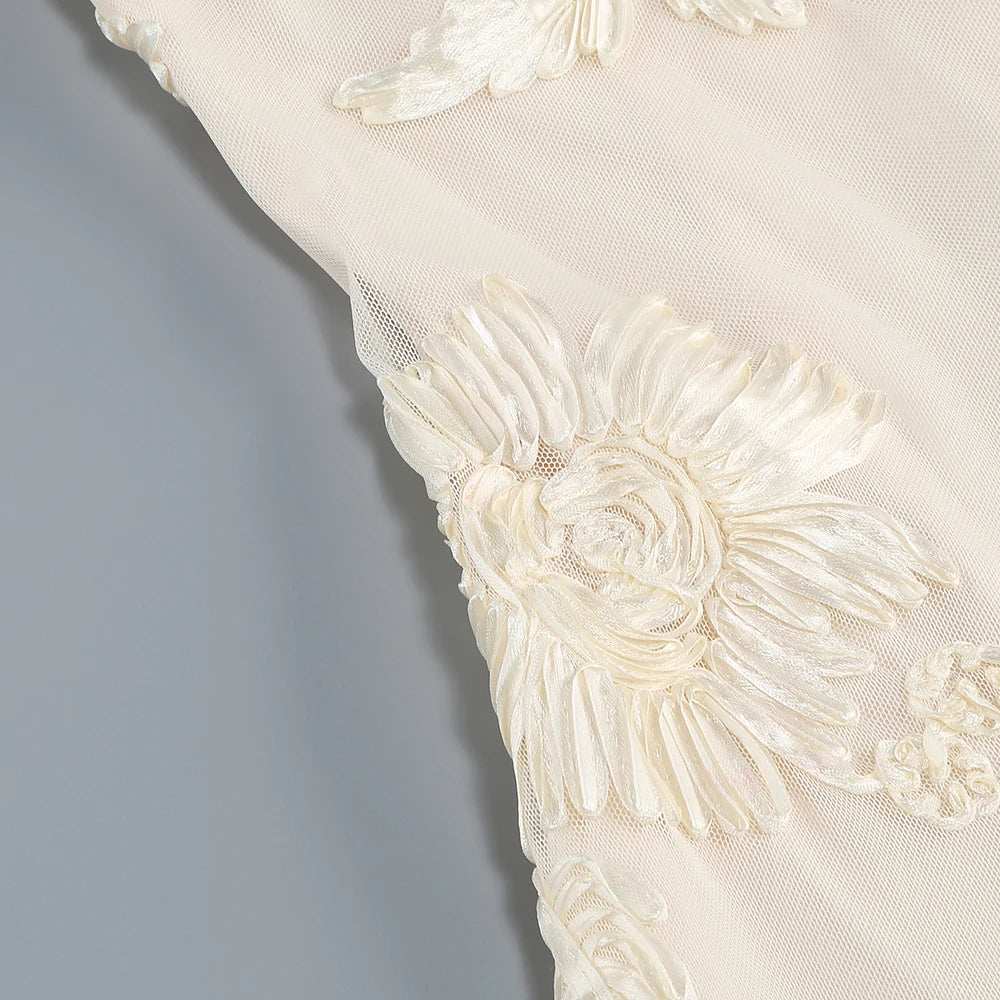 Strapless Embroidery Long Dress - Biana - Image 9