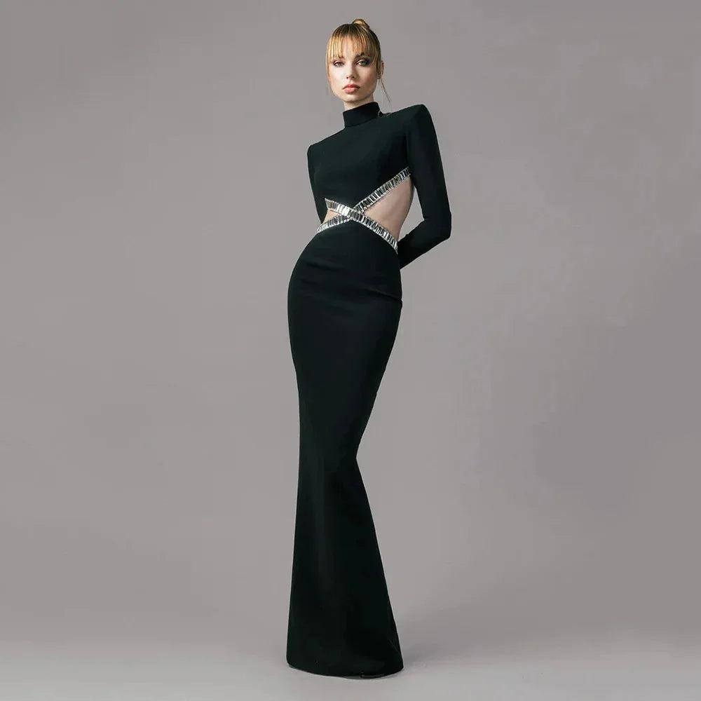 Long Sleeve Hollow Out Dress - Palez - Image 9