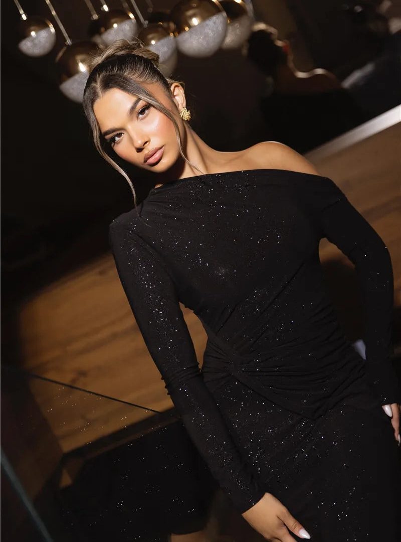 Sparkle Long Sleeve Bodycon Dress - Tayla