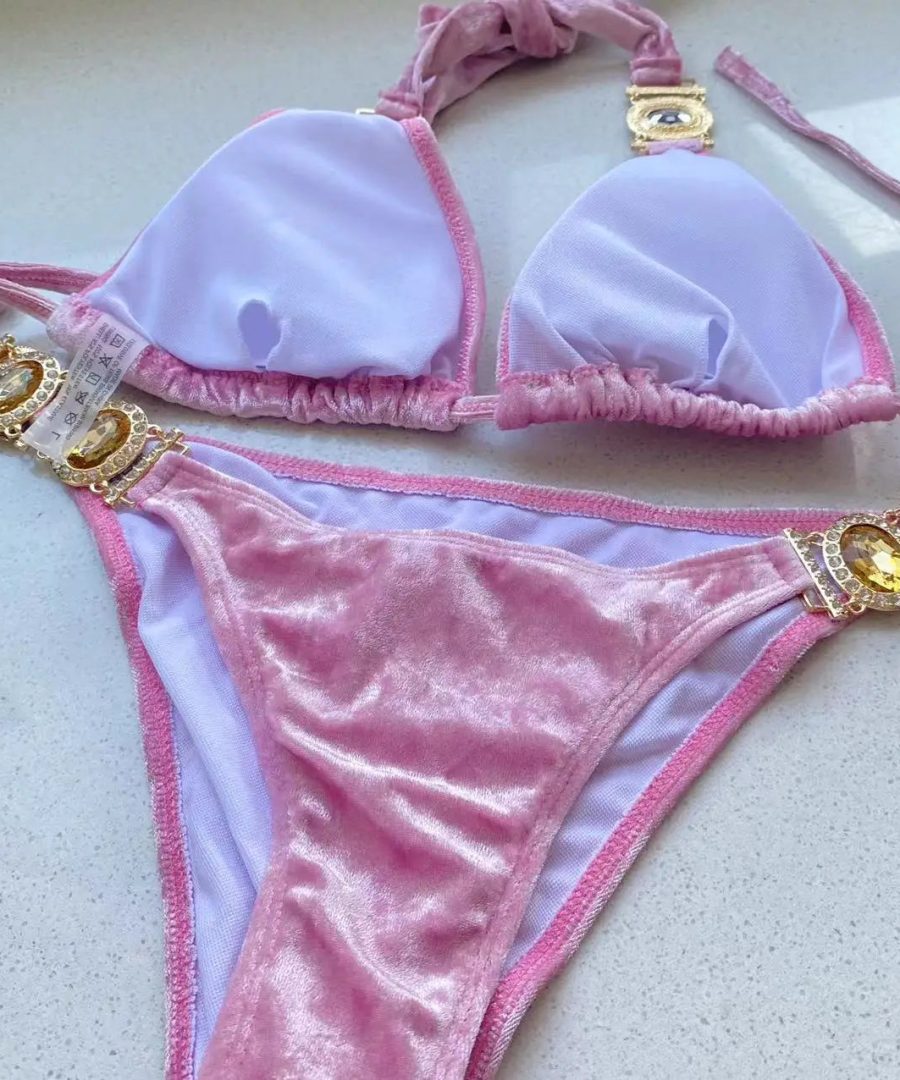 Velvet Luxury Rhinestone Bikini - Daniella