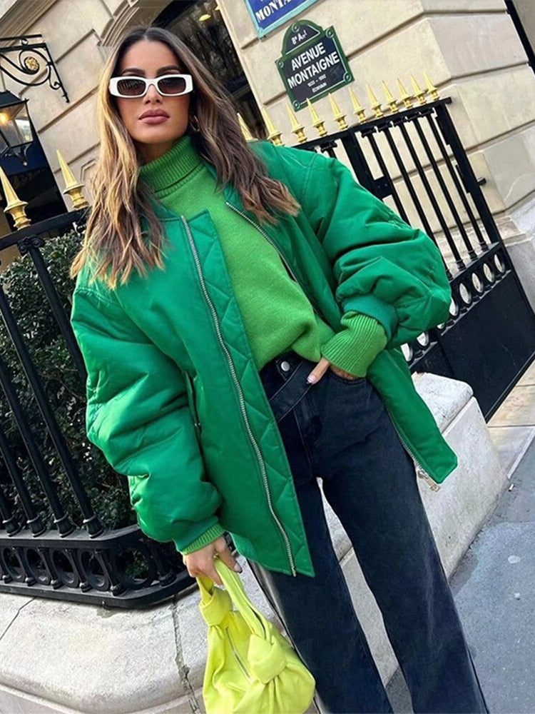 Solid Pocket Bomber Jacket - Camila - Image 8