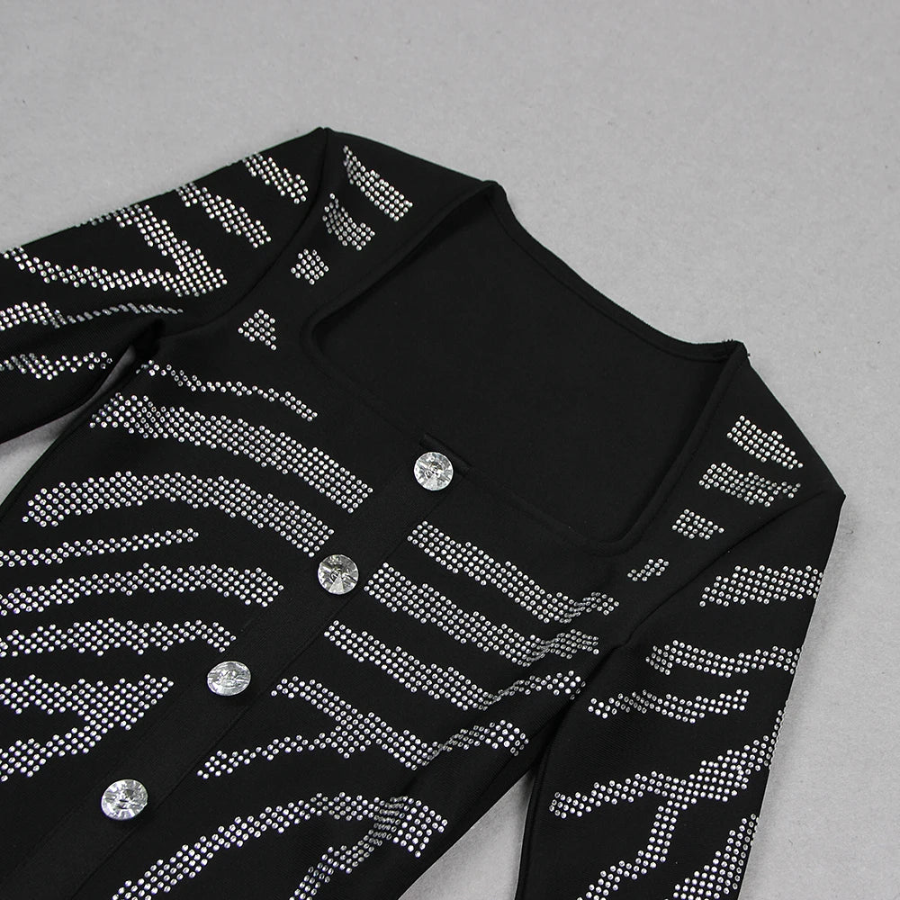 Long Sleeve Buttons Dress - Isha - Image 4