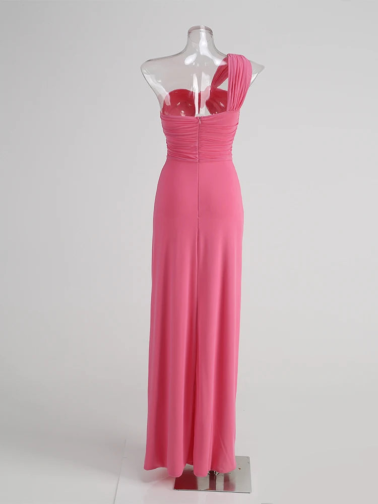 Oblique Shoulder Hollow Out Dress - Liz - Image 10