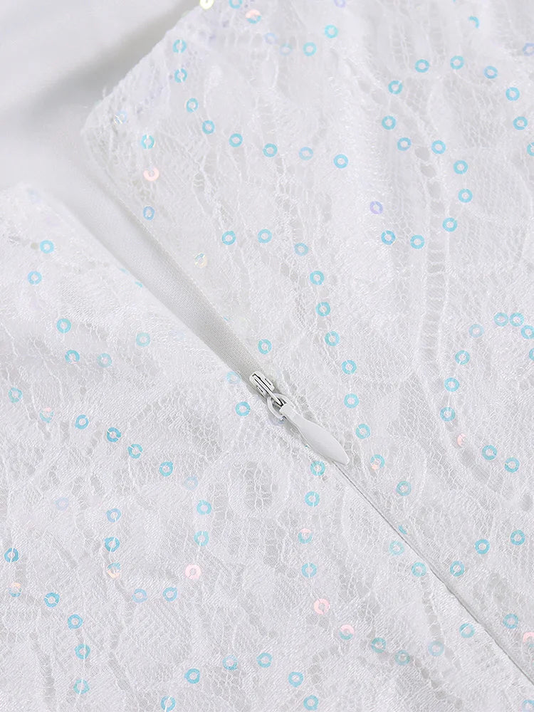 Sequins Lace Mini Dress - Gigi - Image 8