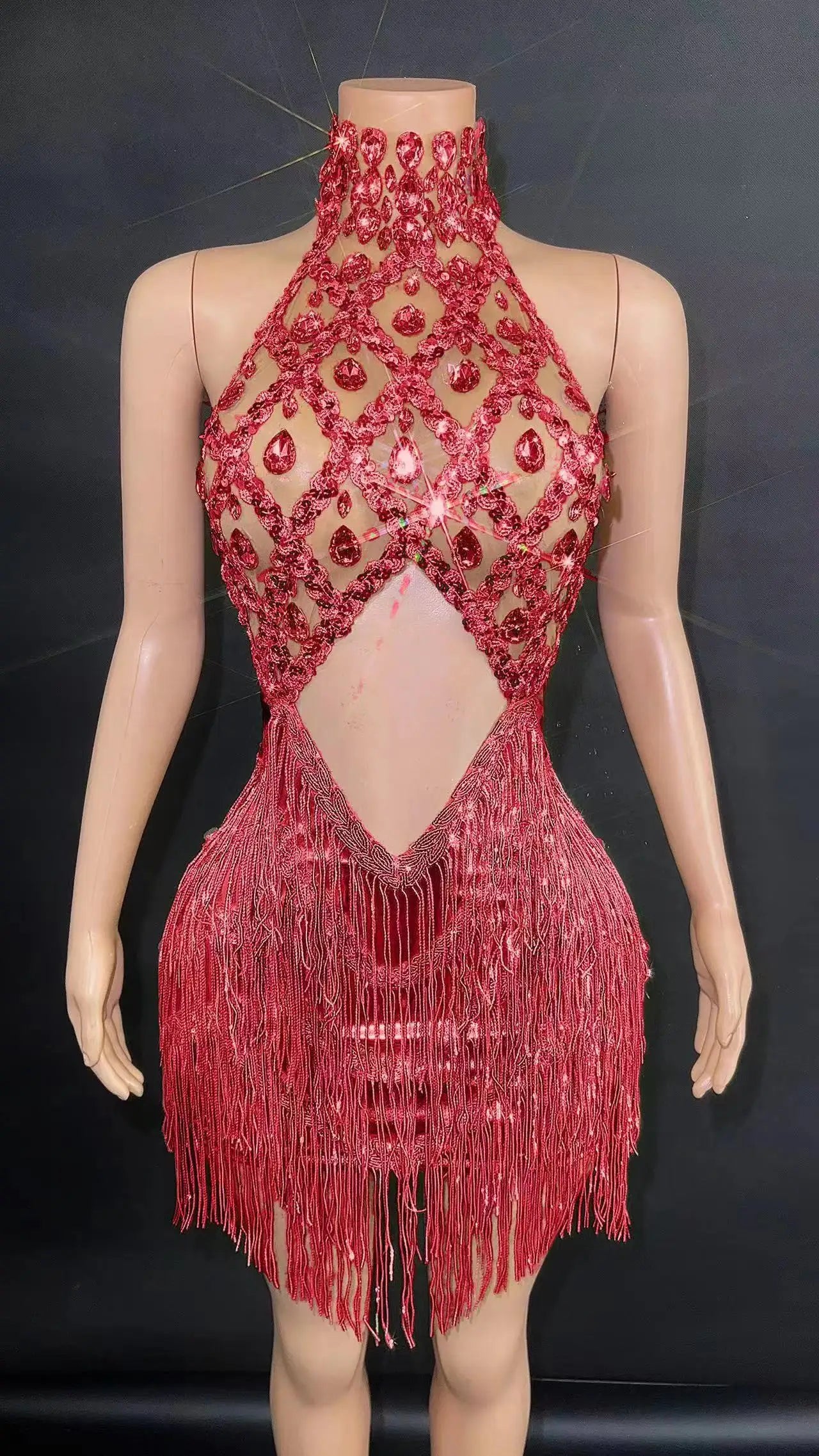 Sequin Fringe Metallic Dress - Ilóre - Image 15