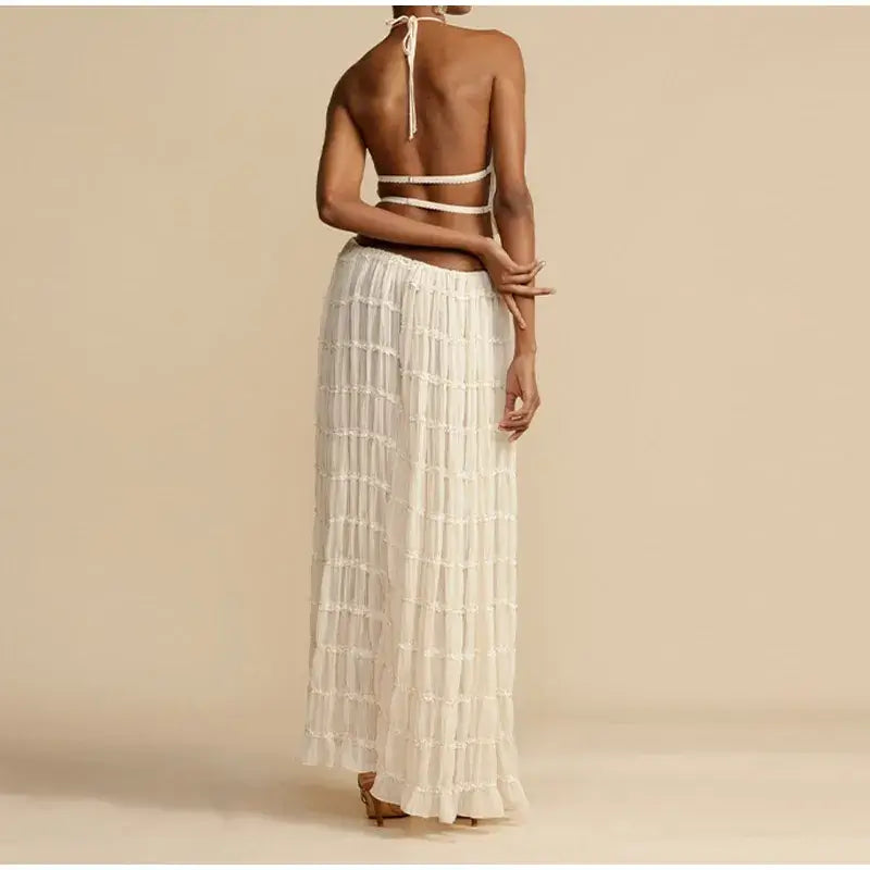 Hang Neck Long Skirt 2 Piece Set - Darla - Image 6