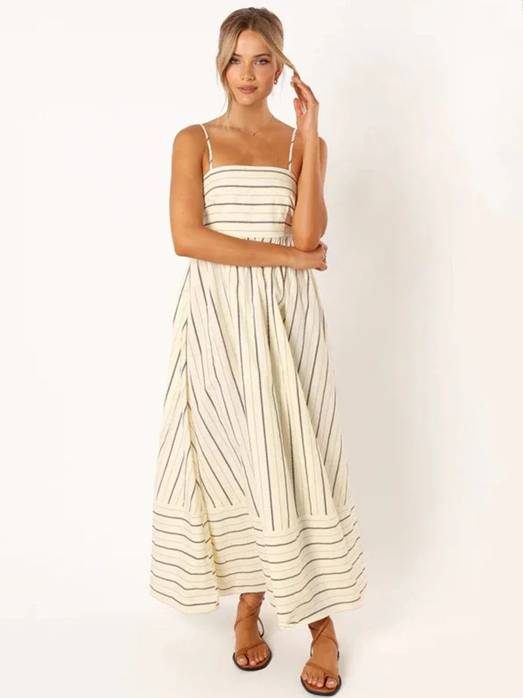 Striped Cut Out Dress - Leslie - Image 3