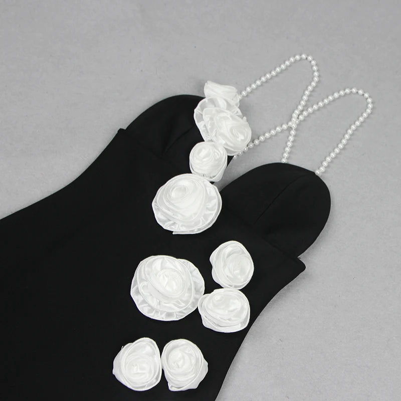 V-Neck Flowers Dress - Charmaine - Image 7