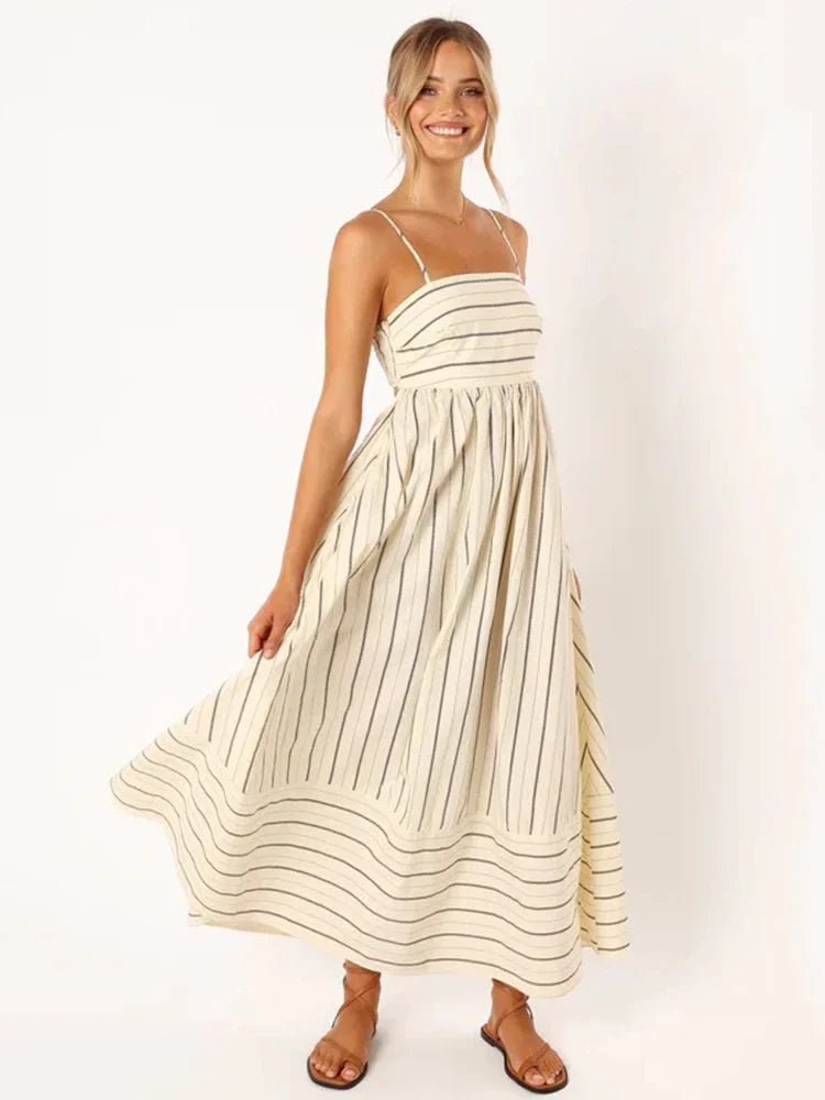 Striped Cut Out Dress - Leslie - Image 5