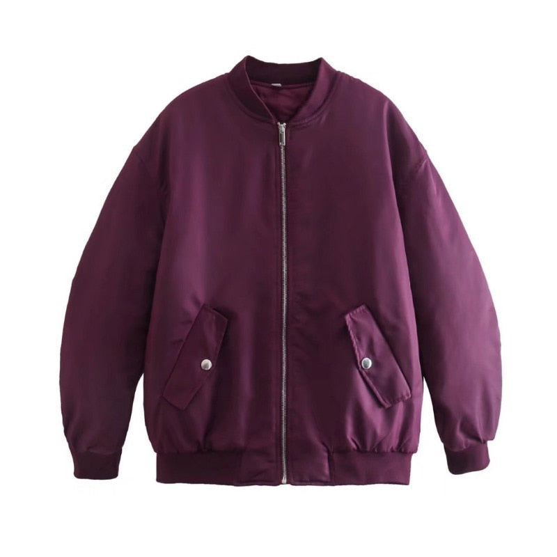 Solid Pocket Bomber Jacket - Camila - Image 11