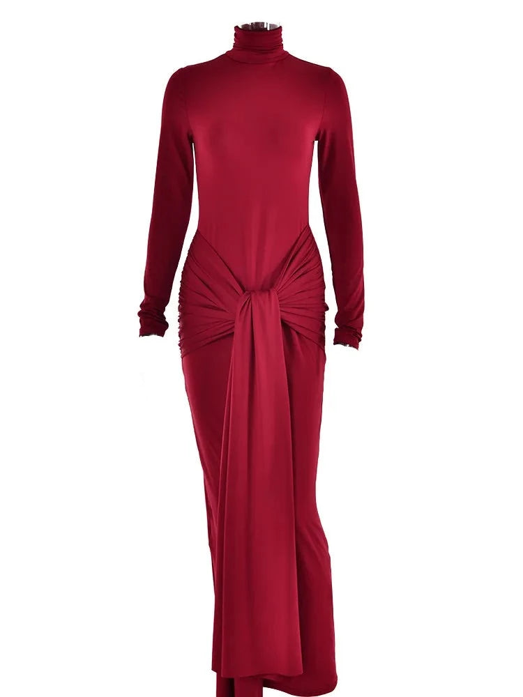 High Neck Long Sleeve Bodycon Dress - Judy - Image 8