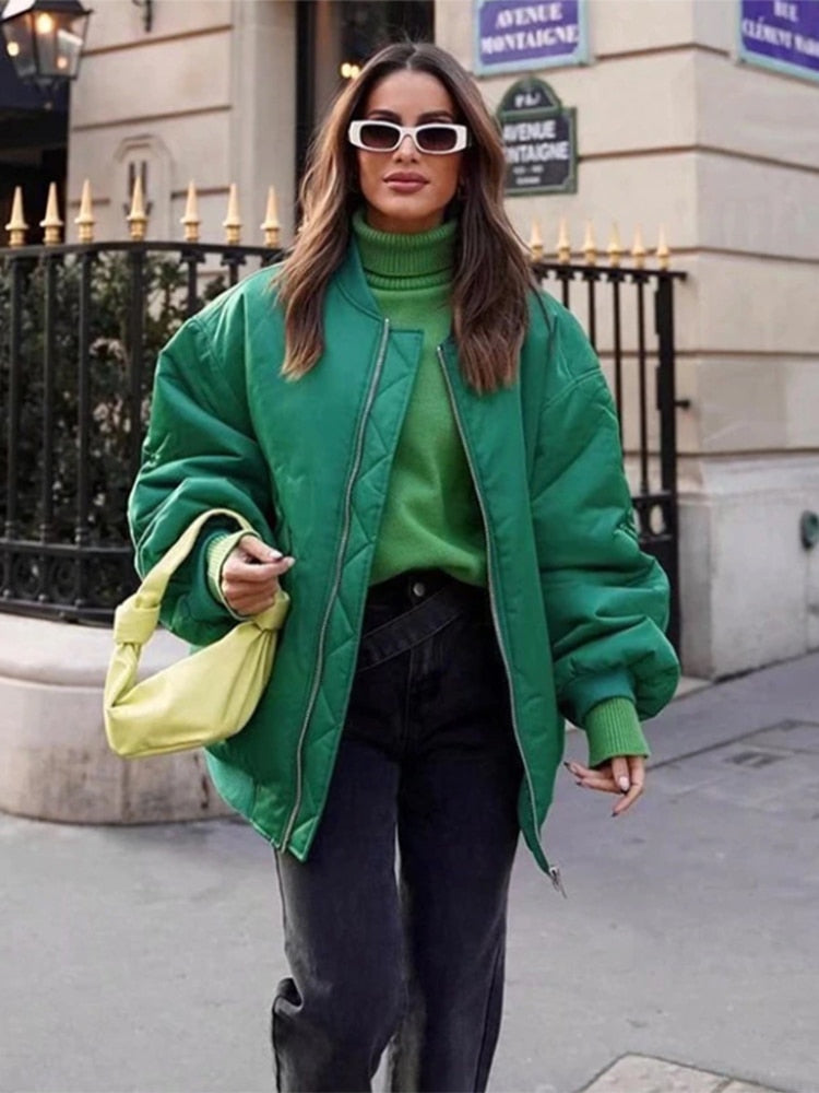 Solid Pocket Bomber Jacket - Camila - Image 12