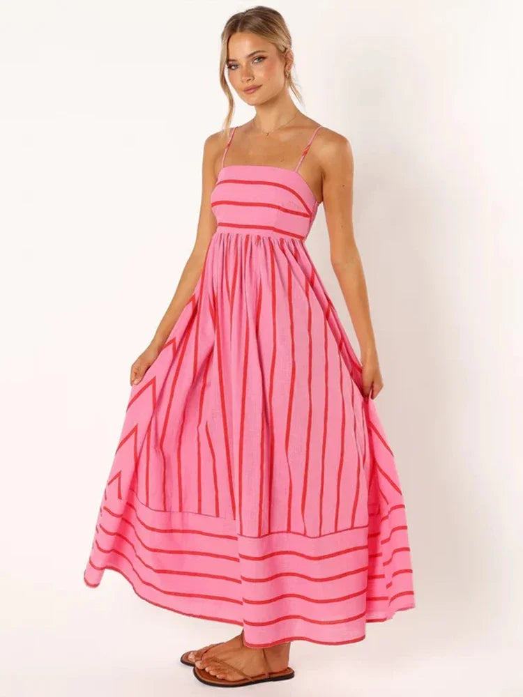 Striped Cut Out Dress - Leslie - Image 4