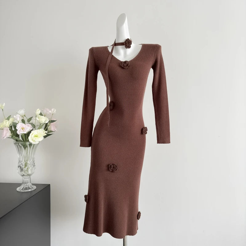 Knitted 3D Flower Dress - Kalie - Image 5