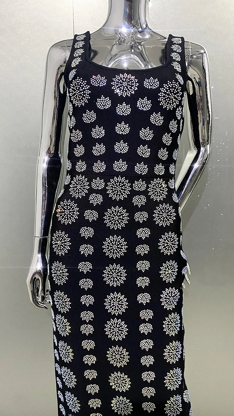 Rhinestone Bandage Dress - Aline - Image 6