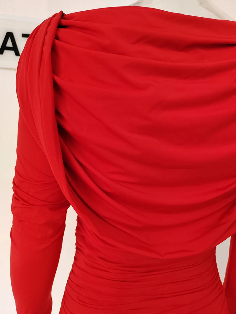 Hooded U Collar Dress - Denara - Image 3